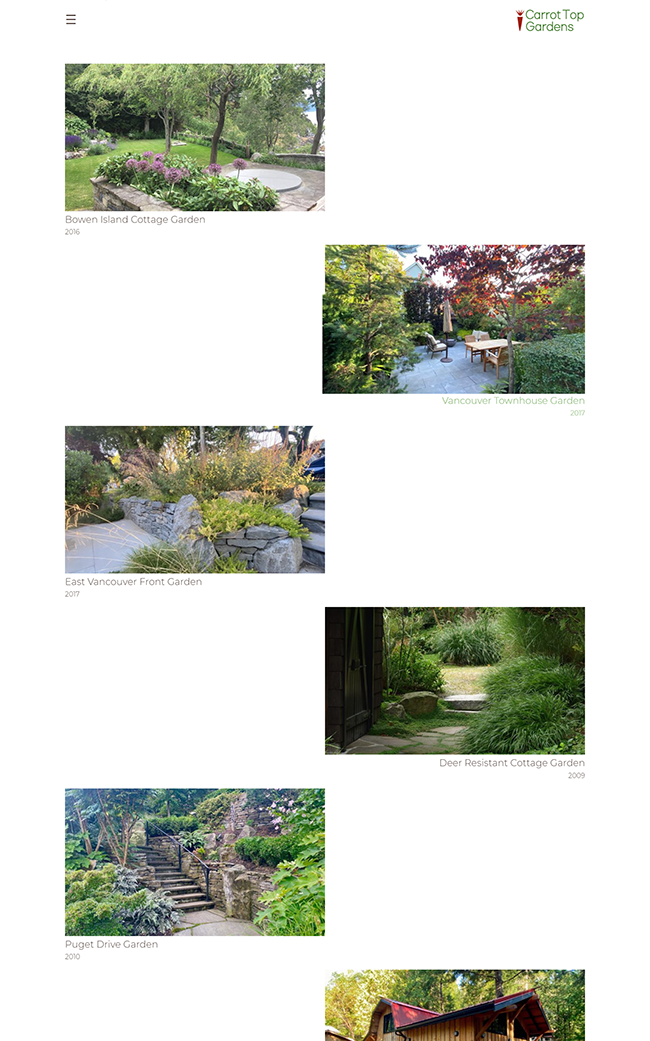 Vancouver, British Columbia, Canada garden design website